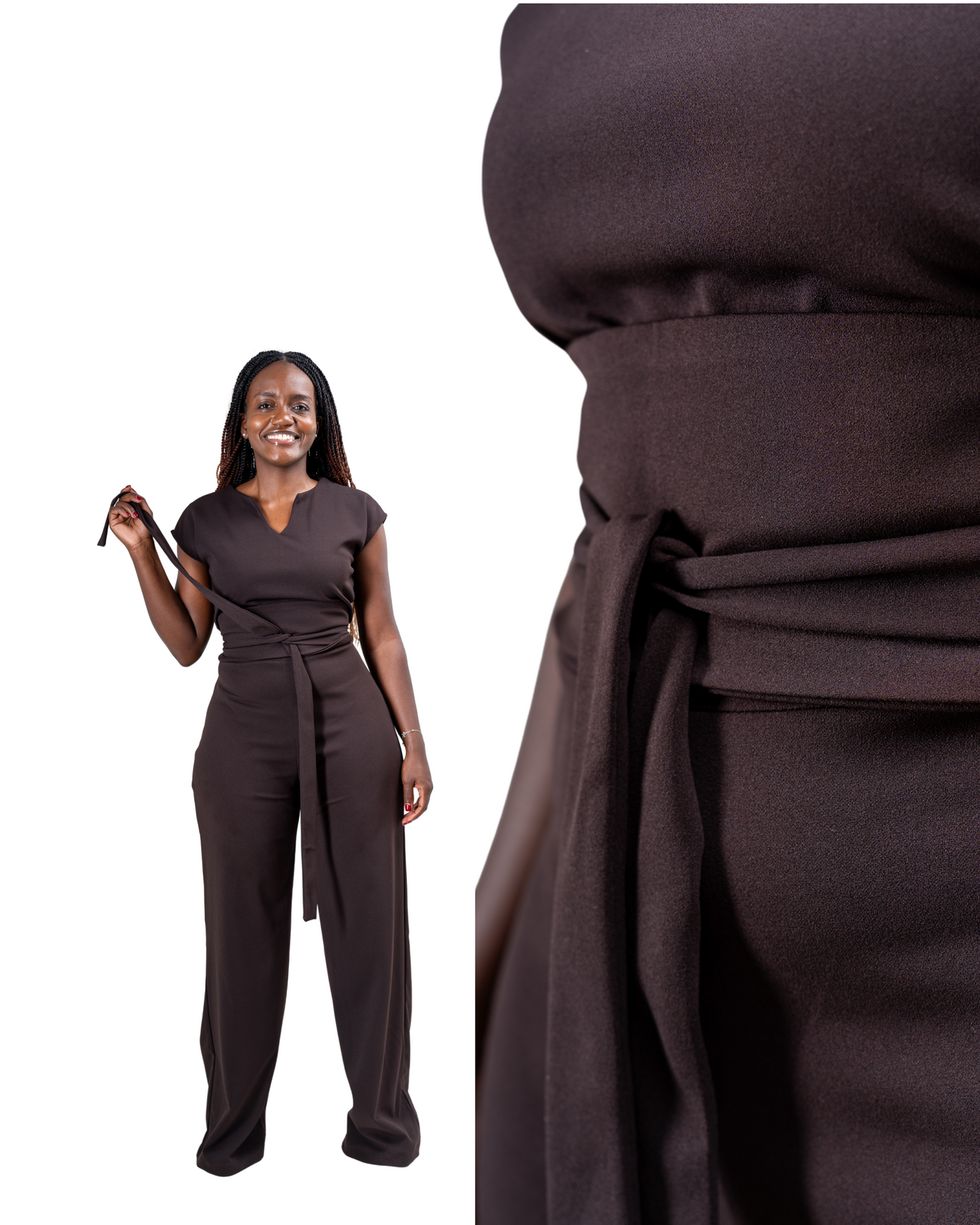Wema Jumpsuit in Chocolate Brown