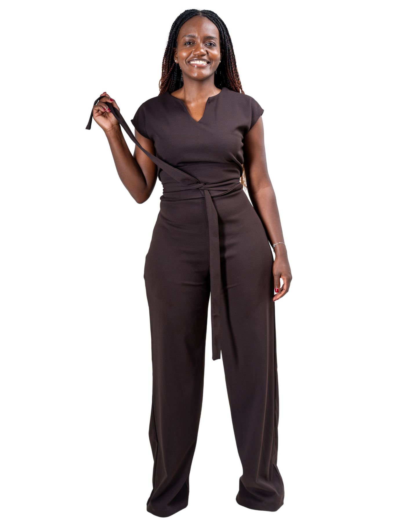 Wema Jumpsuit in Chocolate Brown