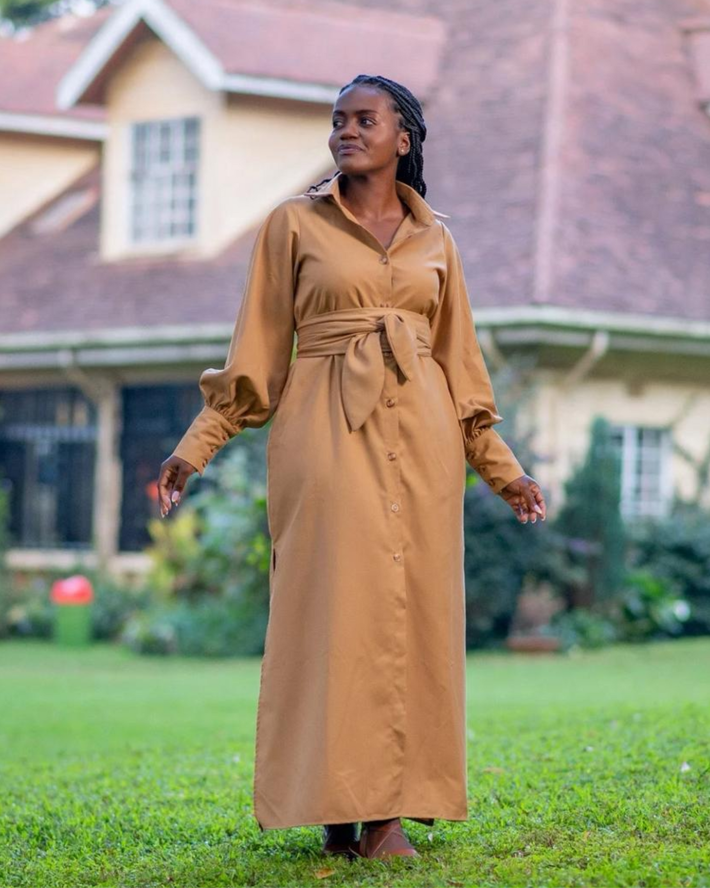 Tii Dress in Brown